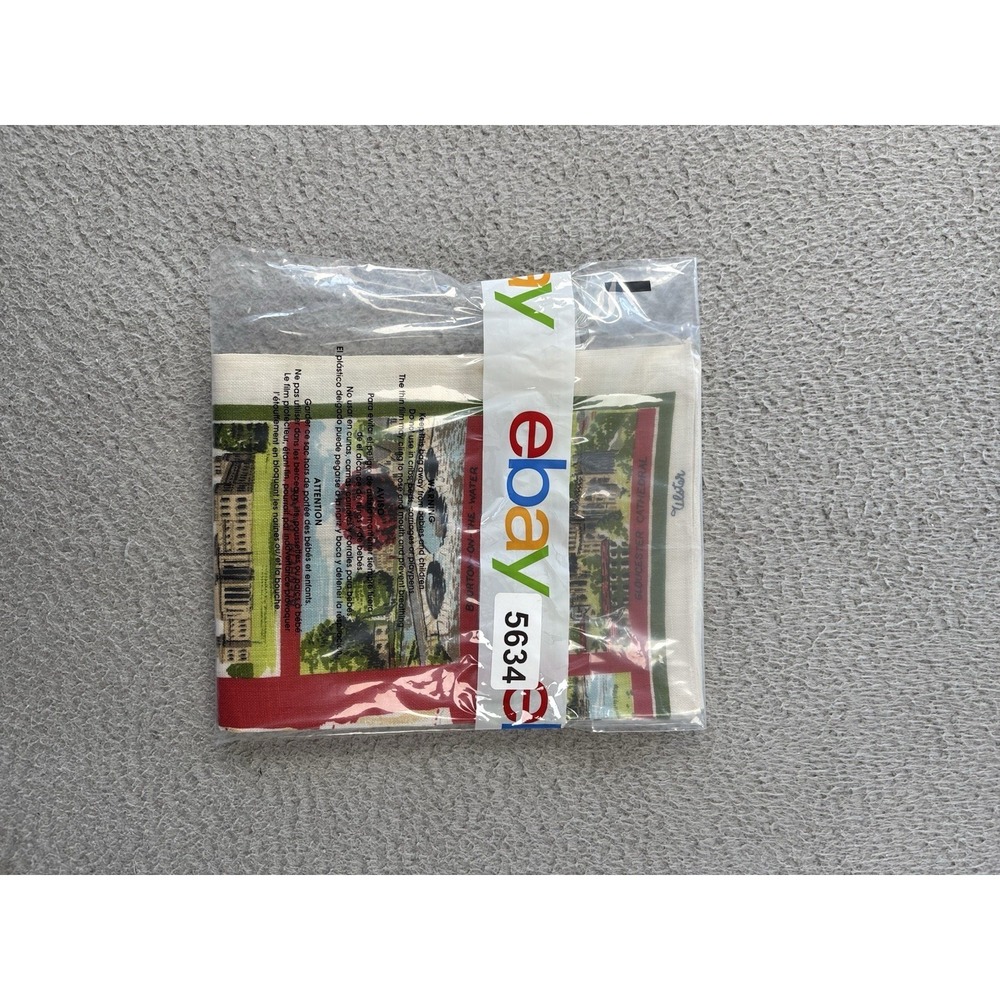 Vintage Ulster Cotswolds Country Kitchen Tea Towel Souvenir Map Crisp Linen MCM - Picture 6 of 6